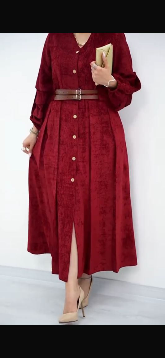 سحر الشتاء - فستان شتوي فاخر حصري